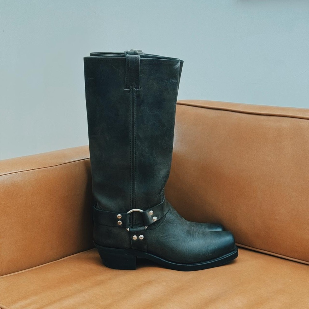 Women’s Frye Tall Harness Moto Boots 15r